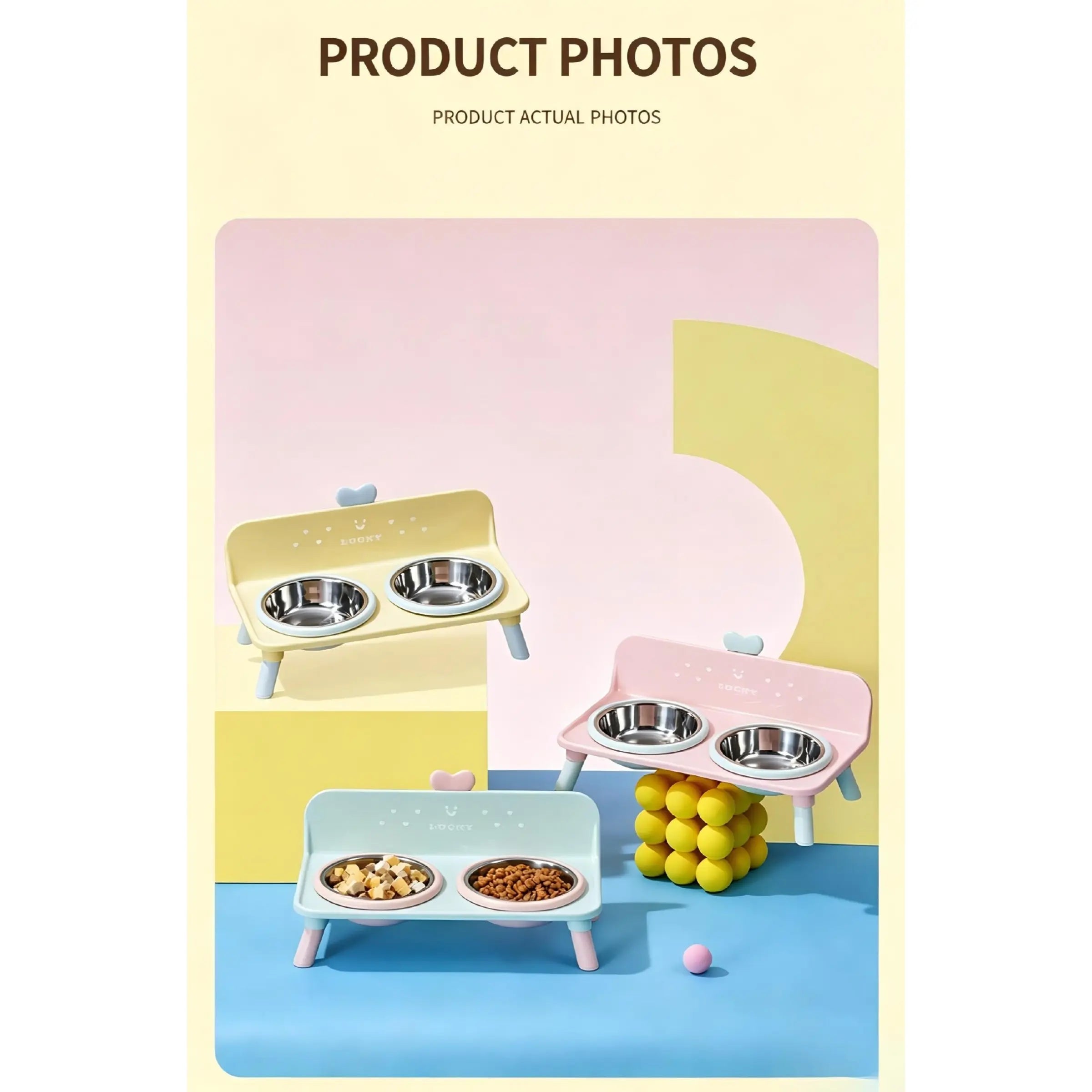 Upgrade your pet's mealtime with these cute heart-shaped macaron bowls! 🐾💕 Anti-spill stainless steel feeding set for your furry friends - perfect for cats and dogs! 🐶🐱✨
