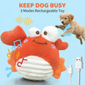GUKCO Crab Interactive Dog Toy – Rechargeable Self-Play Toy with Motion-Activated Ball, 3 Modes (Music/Silent/Record) for Small Medium Dogs, Reduces Separation Anxiety, Puppy Teething Toy