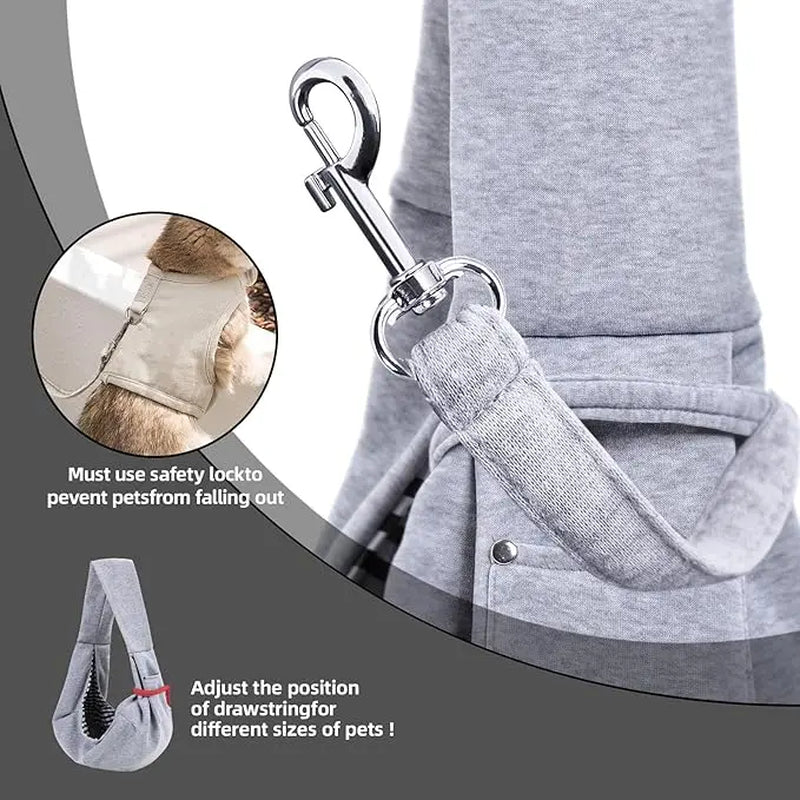 Stylish & Versatile Pet Sling Carrier: Travel Hands-Free with Your Small Dog or Cat! 🐾💕✨