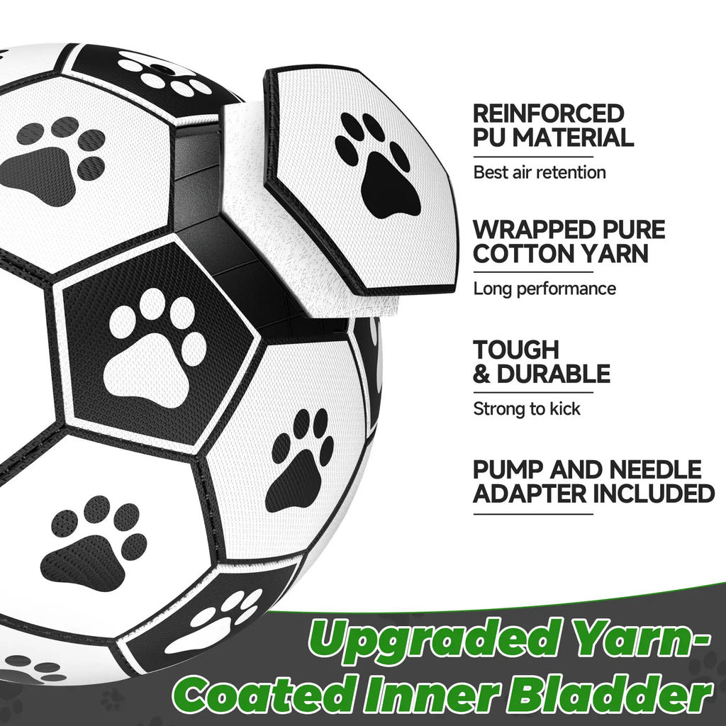 Herding Dogs Balls Durable Dog Soccer Ball with 9 Grab Tabs for Outdoor & Water Play, Perfect Gift for Pets