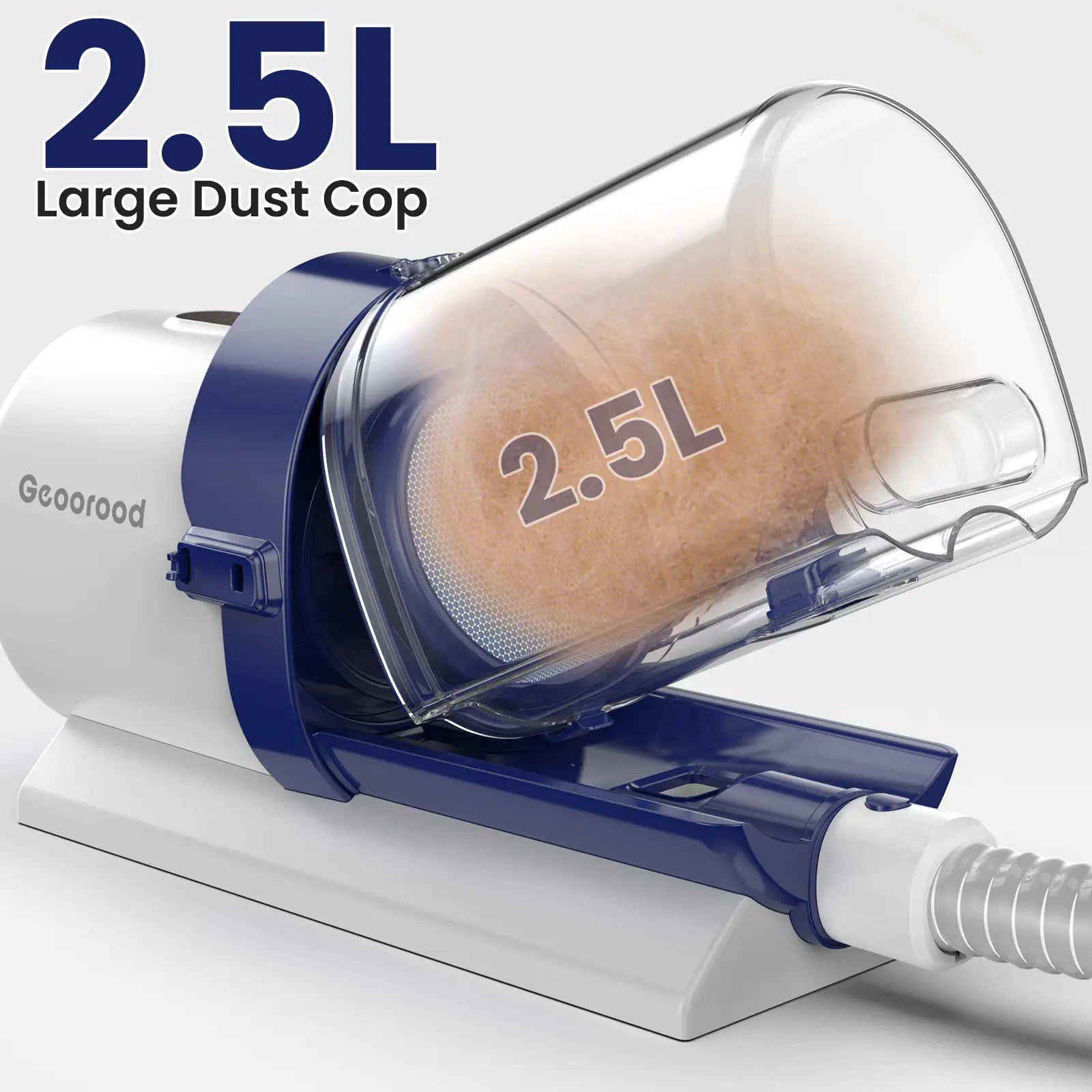 【Geoorood】 Geoorood Dog Grooming All-In-One Kit with Vacuum Brush 2.5L Large Pog, Stainless Steel Blades Lightweight Design 13Kpa Suction Force Portable Cleaning Set#Dealsforyoudays #Summerwins