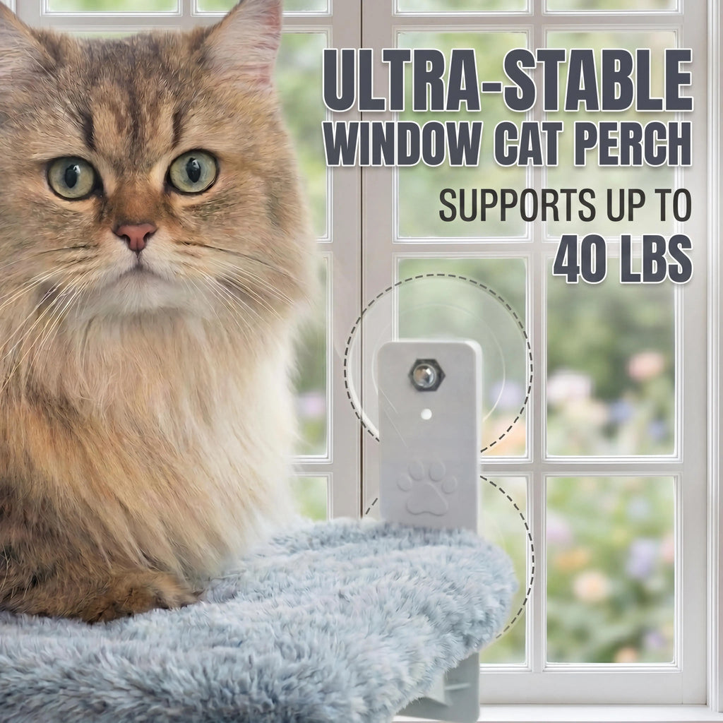 Elevate Your Cat's Chill Game with Our Sturdy Window Hammock! 🐾✨ Perfect for Sunbathing & Napping - Machine Washable, Cordless, and Super Strong Suction Cups! 🐱🌞 #CatLovers #CatHammock