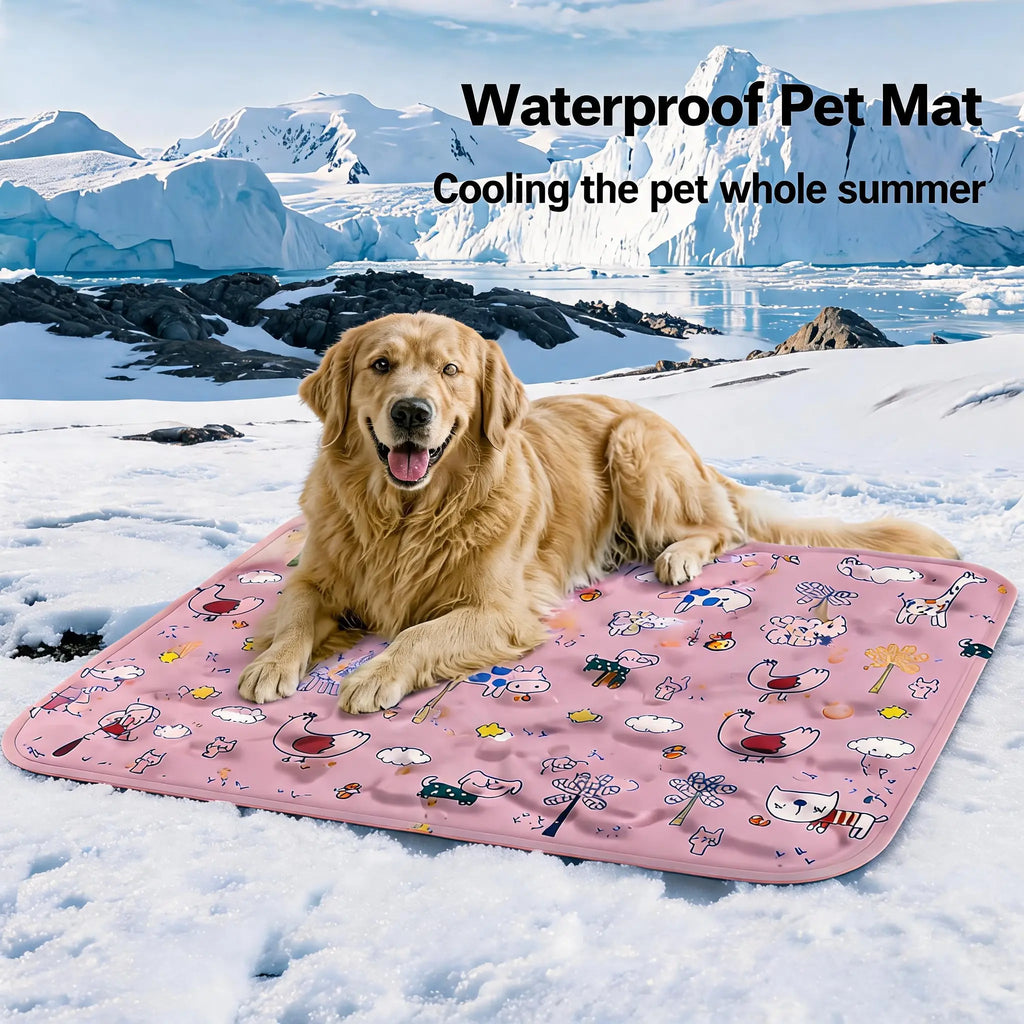 Chill Your Pup in Style with Our Washable Cotton Cooling Dog Mat - Perfect for Any Space! 🐾✨