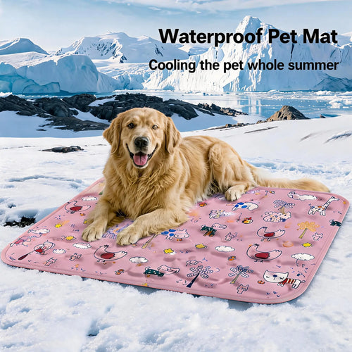 Chill Your Pup in Style with Our Washable Cotton Cooling Dog Mat - Perfect for Any Space! 🐾✨
