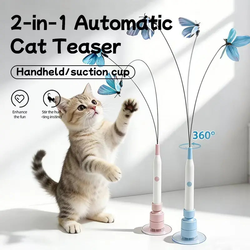 Get Your Cat Moving with the Ultimate Interactive Butterfly Toy! 🦋✨ Rechargeable, Spins & Jumps, Perfect for Indoor Playtime! 🐾💖