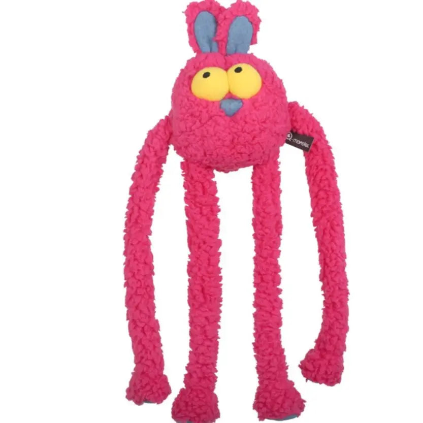 Petpetronixqmonster Rope-Feet Bunny Plush/Tug Toy for Dogs -Tug Toy Noise Dog Toys