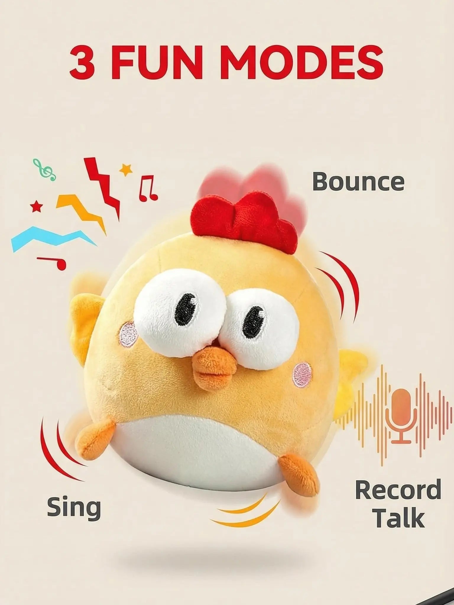 Unleash the Fun! 🎉 Meet the 3-in-1 Interactive Dog Bouncing Ball: Recordable, Singing, Jumping & Rechargeable! Perfect for your small to medium pup's boredom busting. Plus, it's washable for endless playtime! 🐾💖