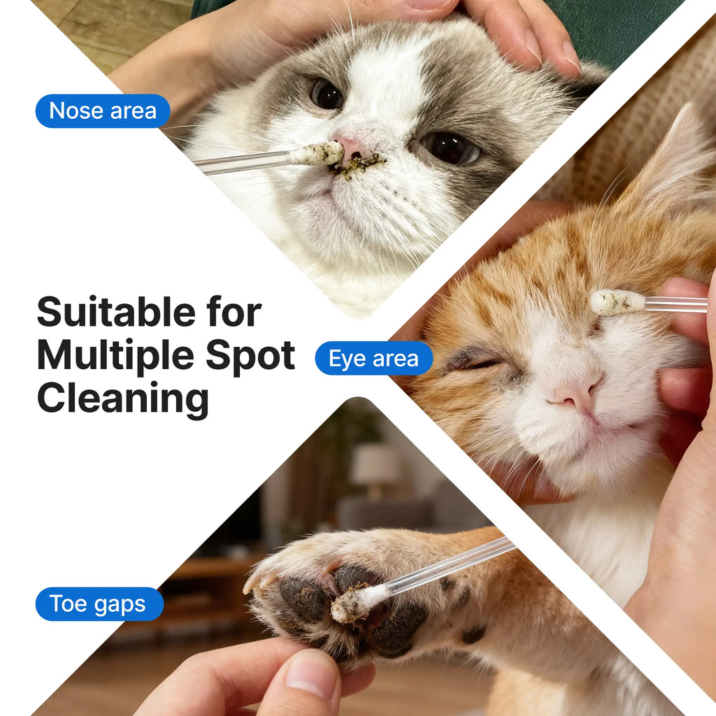 Pawfirst Pet Ear Cleaning Cotton Swabs – Earwax & Odor Remover for Cats & Dogs, Individually Wrapped, Break-To-Release Liquid, Dry/Wet Dual-Use, 100 Pack with Aloe, Witch Hazel & Chamomile Formula #Summervibes #Petlovers