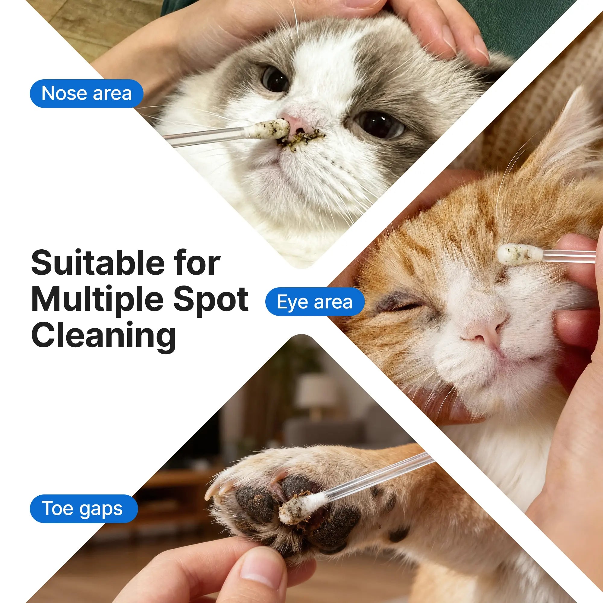 Pawfirst Pet Ear Cleaning Cotton Swabs – Earwax & Odor Remover for Cats & Dogs, Individually Wrapped, Break-To-Release Liquid, Dry/Wet Dual-Use, 100 Pack with Aloe, Witch Hazel & Chamomile Formula #Summervibes #Petlovers