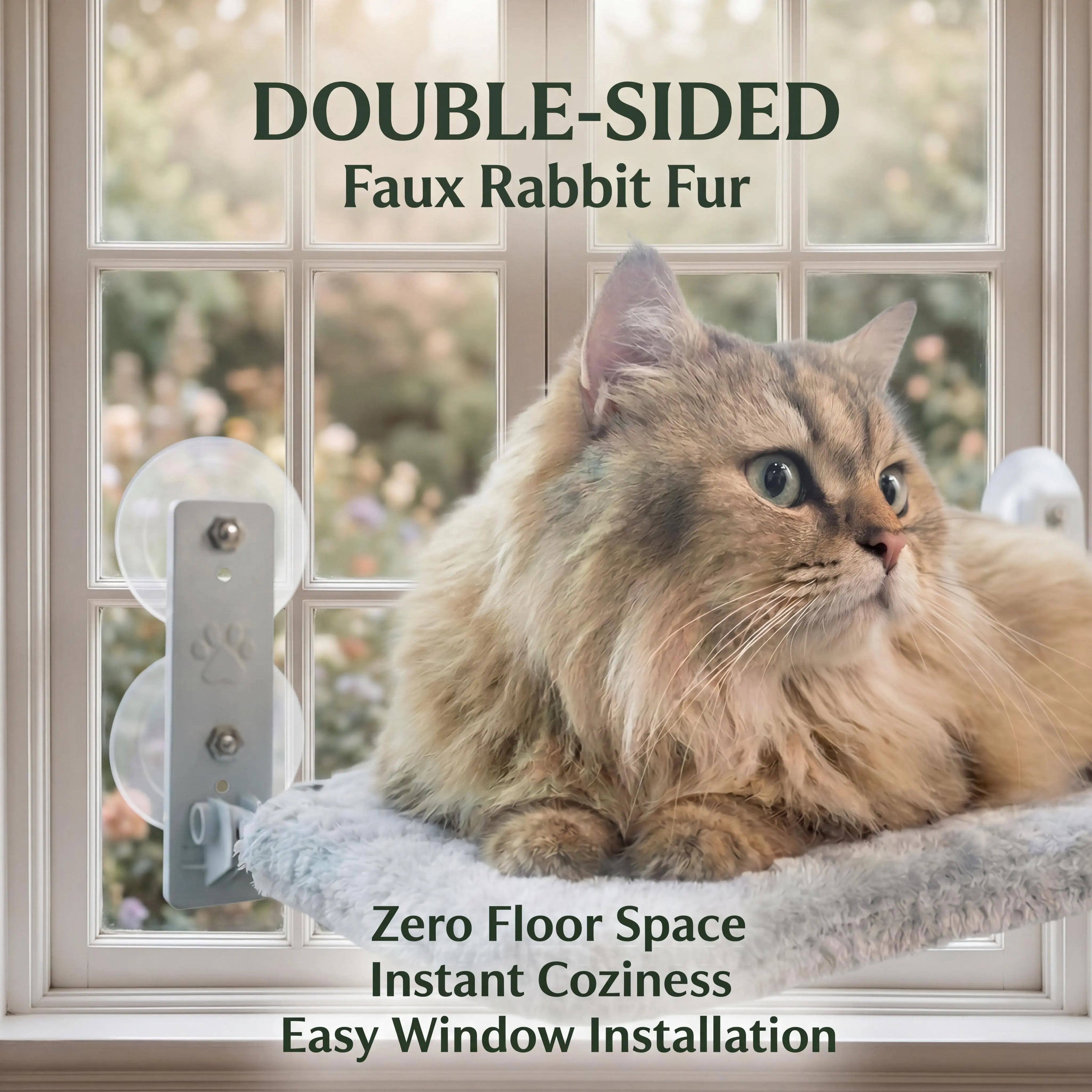 Elevate Your Cat's Chill Game with Our Sturdy Window Hammock! 🐾✨ Perfect for Sunbathing & Napping - Machine Washable, Cordless, and Super Strong Suction Cups! 🐱🌞 #CatLovers #CatHammock