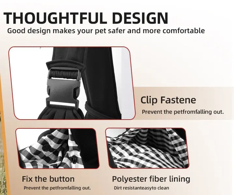 Stylish & Versatile Pet Sling Carrier: Travel Hands-Free with Your Small Dog or Cat! 🐾💕✨