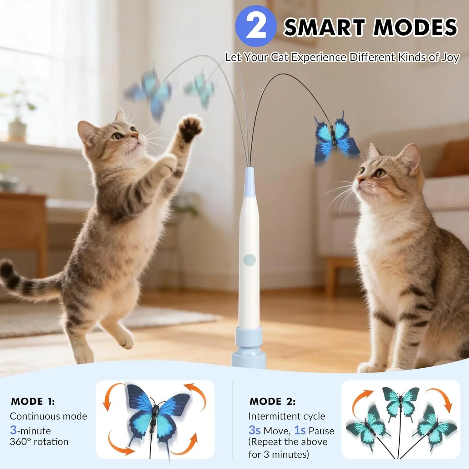 Get Your Cat Moving with the Ultimate Interactive Butterfly Toy! 🦋✨ Rechargeable, Spins & Jumps, Perfect for Indoor Playtime! 🐾💖