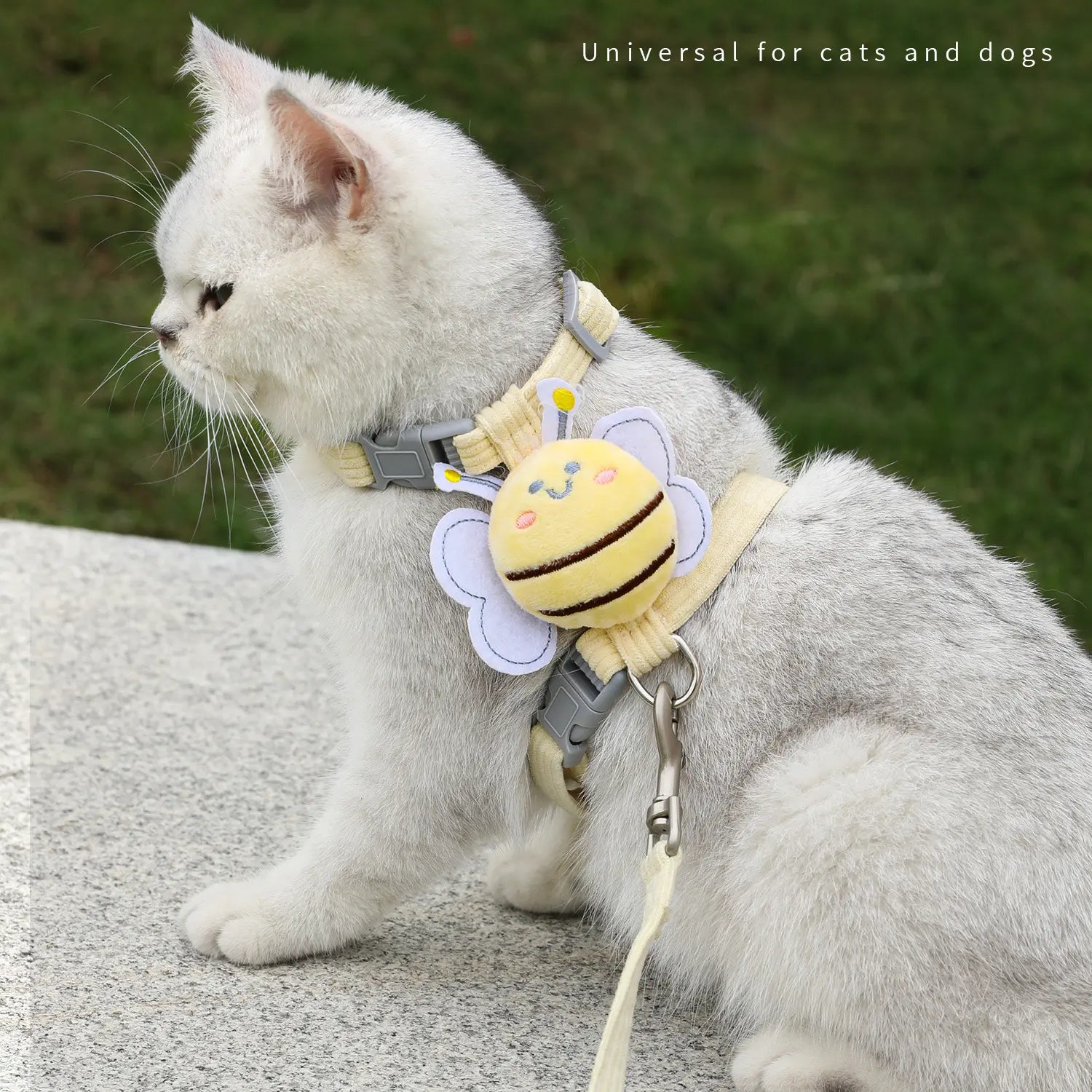Transform your kitty's walks with the Ihubei Cute Cat Bee Harness & Leash Set! 🐾✨ Lightweight, anti-escape, and oh-so-stylish for your small/medium furball! Perfect for safe and stress-free adventures! 🐱💕🌼