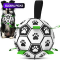 Herding Dogs Balls Durable Dog Soccer Ball with 9 Grab Tabs for Outdoor & Water Play, Perfect Gift for Pets