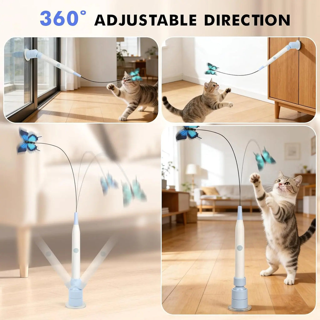 Get Your Cat Moving with the Ultimate Interactive Butterfly Toy! 🦋✨ Rechargeable, Spins & Jumps, Perfect for Indoor Playtime! 🐾💖