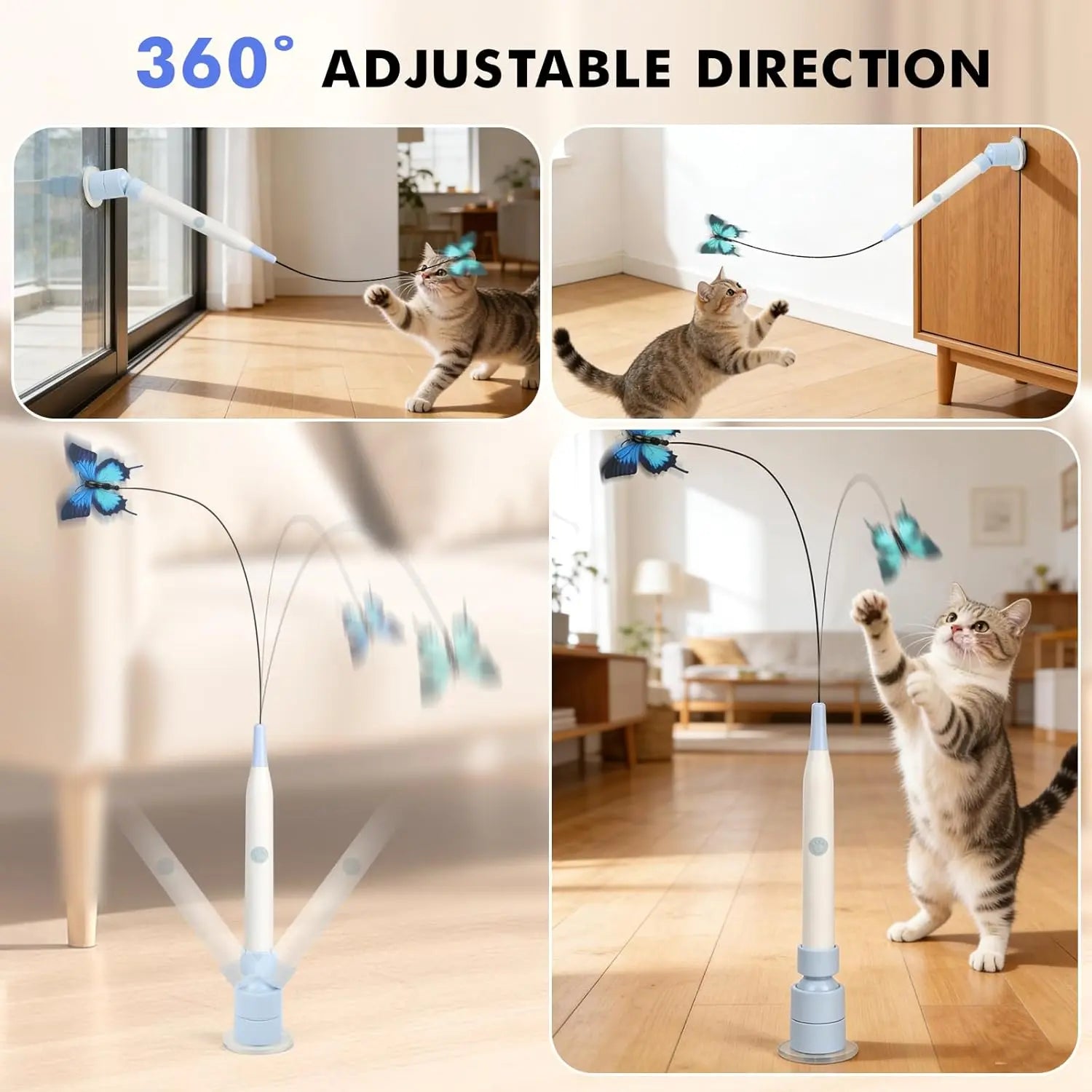 Get Your Cat Moving with the Ultimate Interactive Butterfly Toy! 🦋✨ Rechargeable, Spins & Jumps, Perfect for Indoor Playtime! 🐾💖