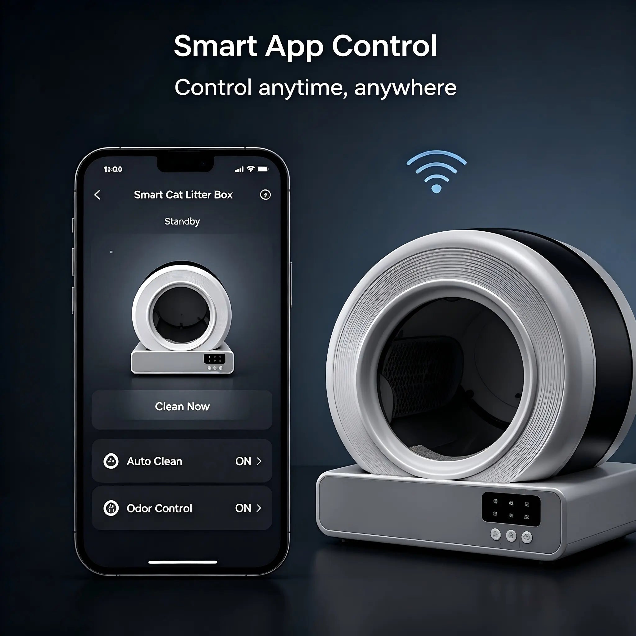 【 Self Cleaning Litter Box】Pawtech Stainless Steel Smart Low-Noise Auto-Cleaning Cat Litter Box (60L) - 2.4G Wifi App-Controlled, Equipped with Smart Sensors, Safety Protection, Easy Maintenance #Catlitterbox#Smartlitterbox#Petessentials#Catlovers Campin