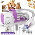 【Geoorood】 Geoorood Dog Grooming All-In-One Kit with Vacuum Brush 2.5L Large Pog, Stainless Steel Blades Lightweight Design 13Kpa Suction Force Portable Cleaning Set#Dealsforyoudays #Summerwins