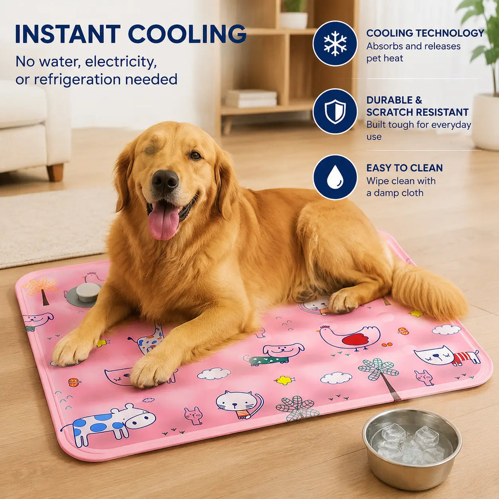 Chill Your Pup in Style with Our Washable Cotton Cooling Dog Mat - Perfect for Any Space! 🐾✨
