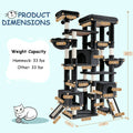 Elevate Your Cats' Playtime with the SHA CERLIN 87" Luxury Cat Tower Mansion! 🐾🏰 Perfect for large cats & kittens, this plush activity center features sisal scratching posts and cozy hammocks! 🌟🐱