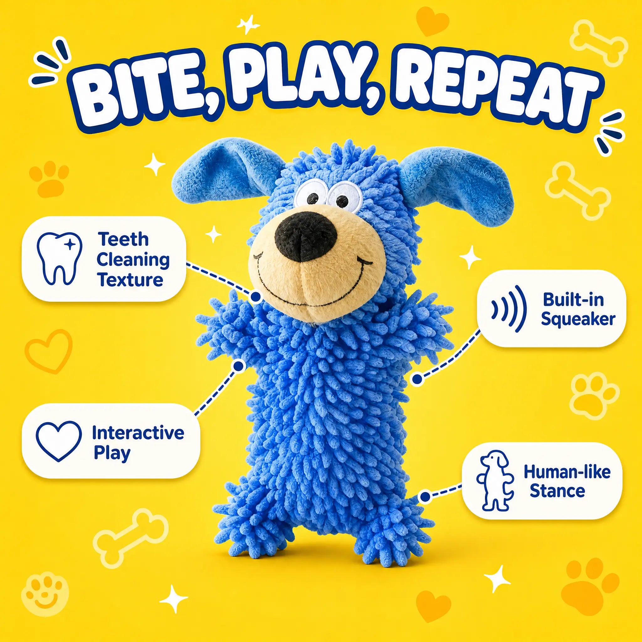 Unleash Fun this Holiday Season with Our Interactive Blue Dog Toy! Perfect for Cleaning Teeth and Boredom Relief. 🎄🐶 #DogGifts #HappyPup