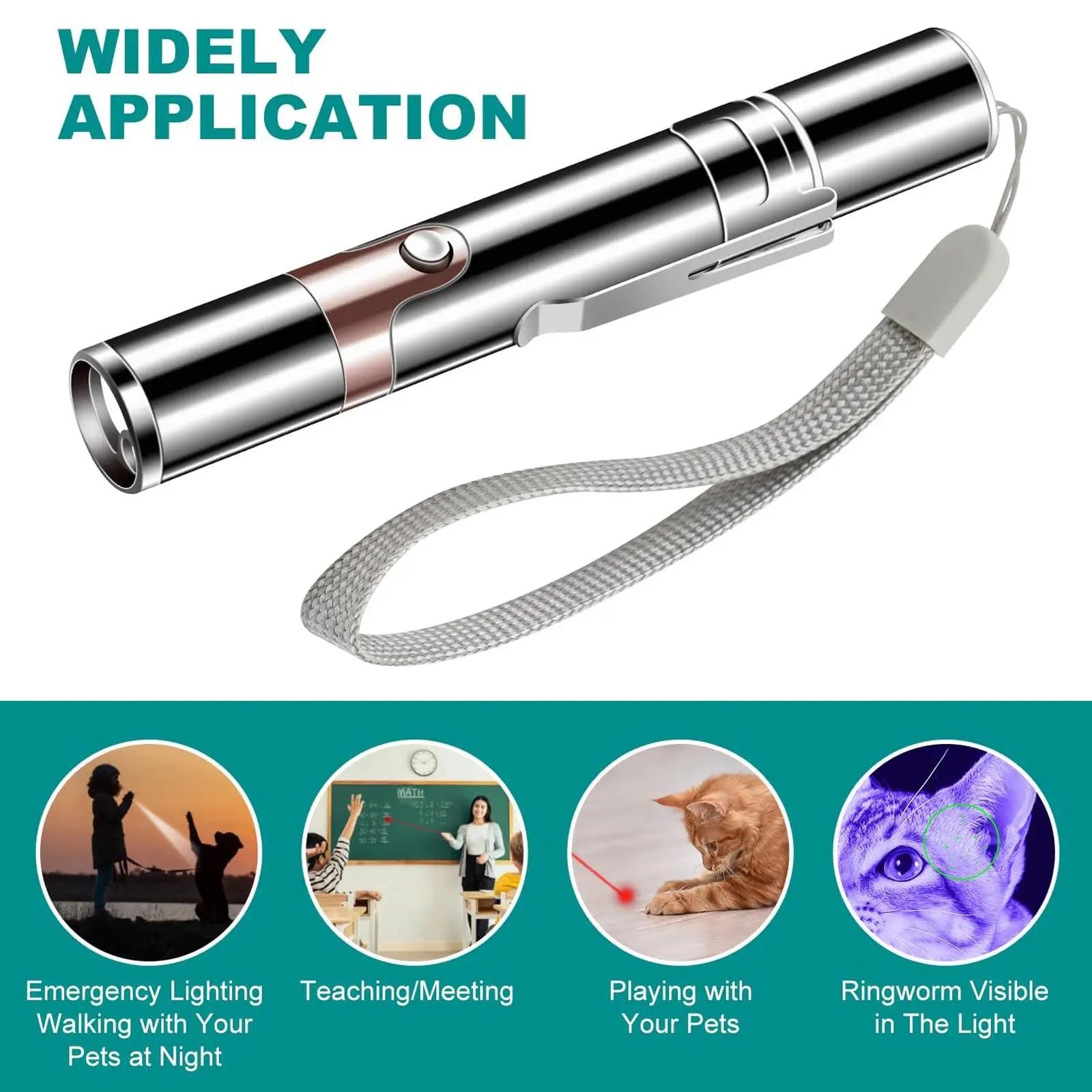 Get the Purr-fect Playtime! 🚀🐾 USB Rechargeable Rotatable Pet Laser Toy with 5 Fun Modes for Cats and Dogs! 🐶😻 Interactive & Perfect for Indoor Fun!