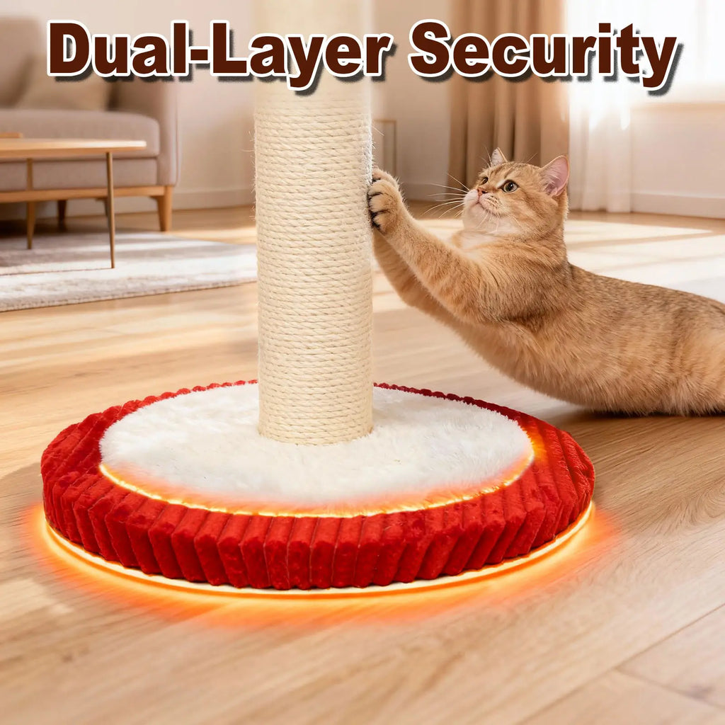 Spice Up Playtime with Our Fun Carousel Sisal Cat Scratching Post & Toy Tree! Perfect for Kittens and Adult Cats! 🐾🎪