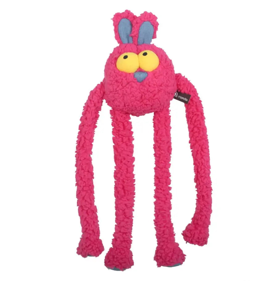 Petpetronixqmonster Rope-Feet Bunny Plush/Tug Toy for Dogs -Tug Toy Noise Dog Toys